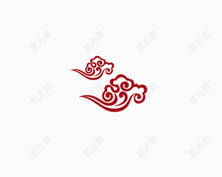 红色漂浮祥云