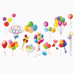 缤纷彩色气球矢量