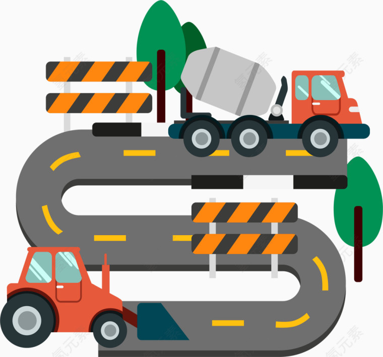 城市弯道道路结构