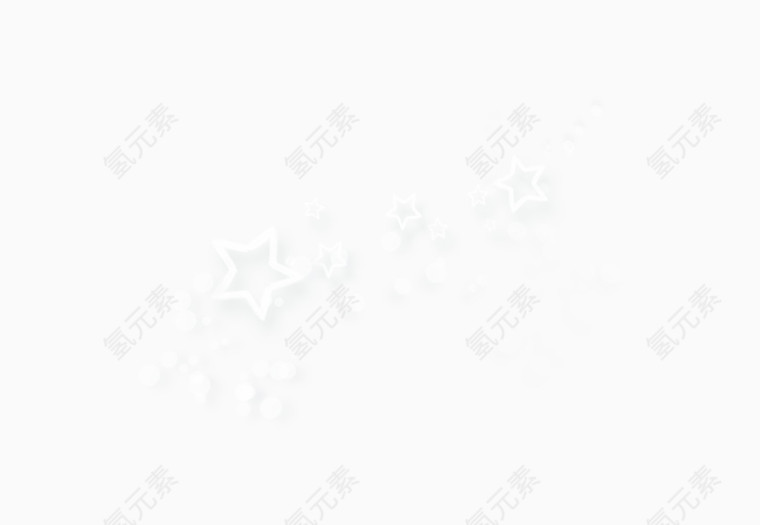 漂浮白色镂空五角星