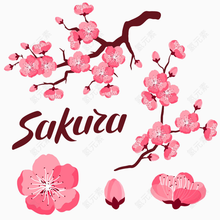 手绘桃花