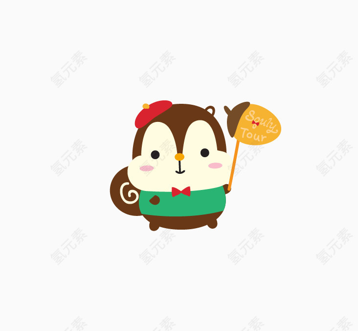 日系卡通圆圆的小动物