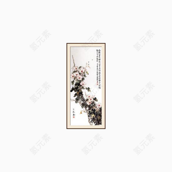 中国风鲜花绘画