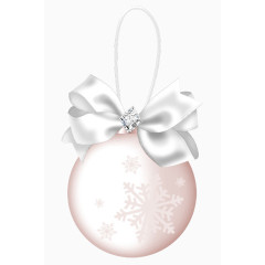 粉色圆球吊坠蝴蝶结