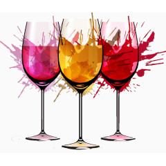 矢量美酒喷溅图片[