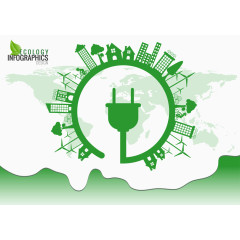 绿色城市生态矢量