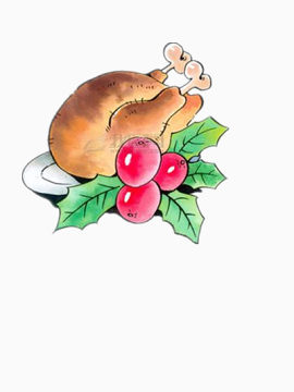 圣诞节的传统美食火鸡