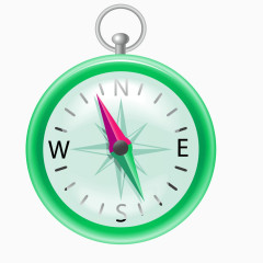 绿色质感圆形指南针
