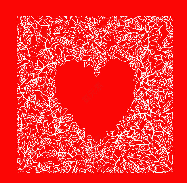 红色剪纸类素材