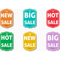 欧式可爱商品促销标签矢量图