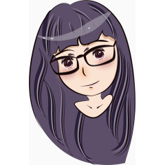 矢量手绘可爱女孩头像