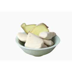 白色麦芽糖糖块免抠素材