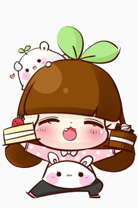 吃蛋糕的小女孩