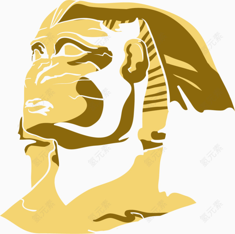 矢量手绘狮身人面像