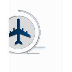 航空飞机灰色图标
