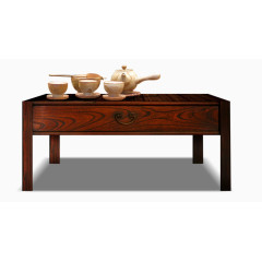 实木茶几免抠素材
