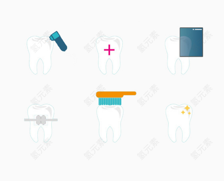 牙齿图标图案