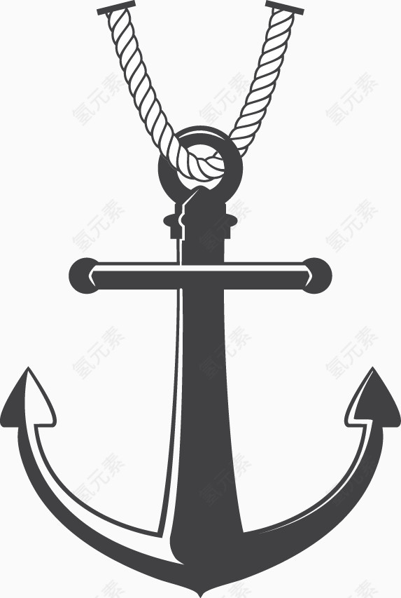 复古船锚设计矢量素材