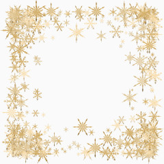 矢量精美雪花边框