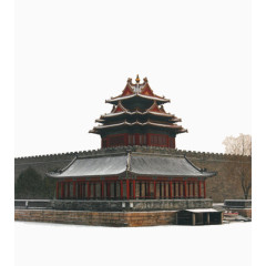 下雪的故宫一景