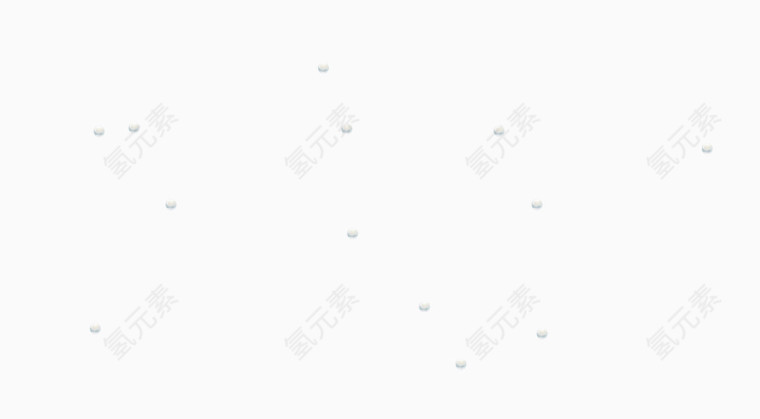 矢量白色晶体球漂浮颗粒