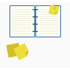 笔记本和便利贴