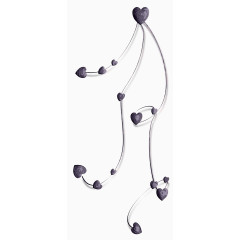 爱心挂饰素材免抠