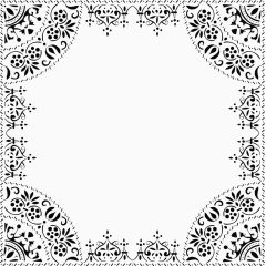 四角对称黑色复杂边框