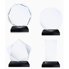 立体水晶奖杯矢量