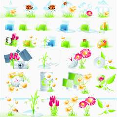 绿色生活创意图标元素