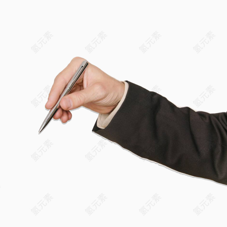 握笔写字素材