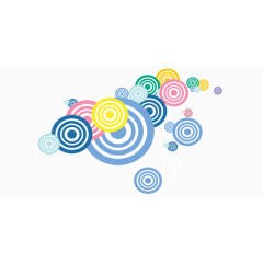 童趣浪漫梦幻彩色圈圈