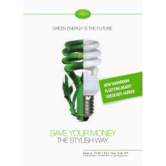 创意节能灯海报