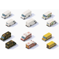 卡通手绘交通运输工具