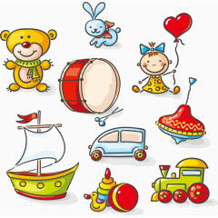 矢量卡通儿童玩具