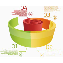 矢量创意流程图