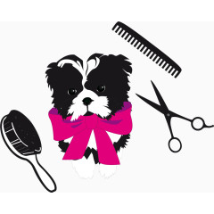 矢量手绘宠物狗