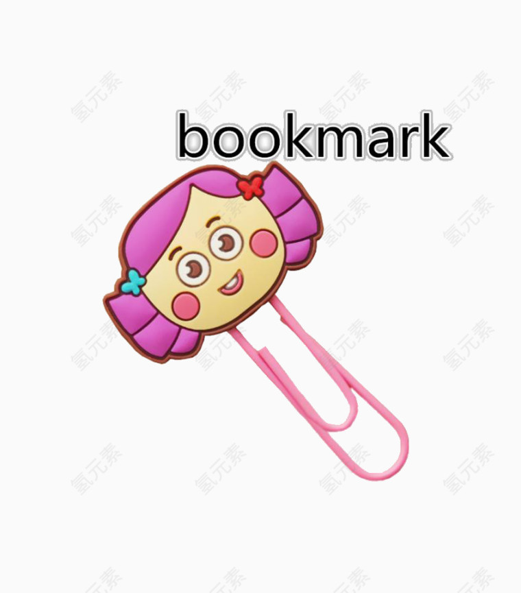 卡通女孩书签