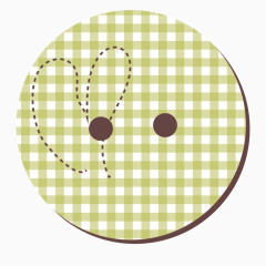 矢量旗袍纽扣黄色格子布艺