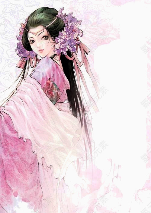 矢量古装女人