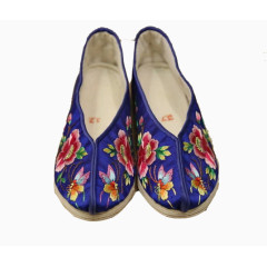 东乡族绸布绣花鞋