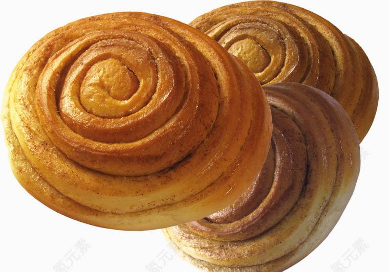 金黄色花卷形面包
