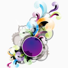 潮流花纹素材矢量图