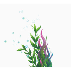 卡通矢量水草
