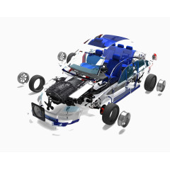 汽车结构图素材免抠