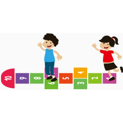 矢量跳房子素材