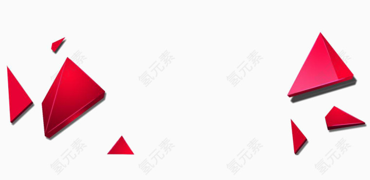 立体红色椎体