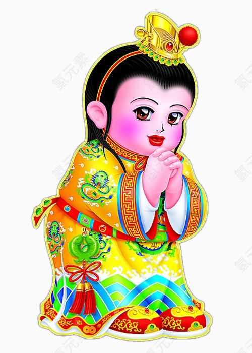 手绘吉祥人物