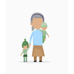 矢量过路人素材图片