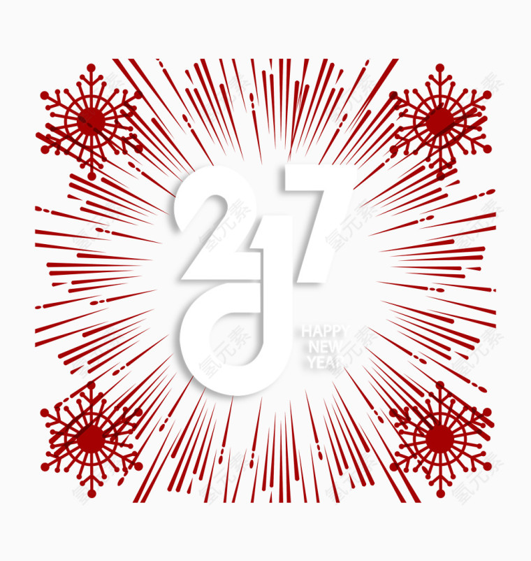 礼花效果的庆祝2017